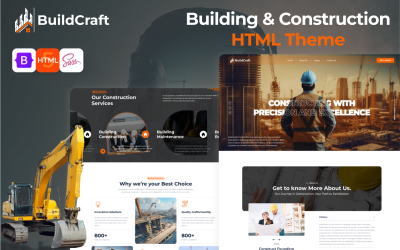 Built Craft - Modèle de site Web HTML pour la conception de construction et d&amp;#39;architecture