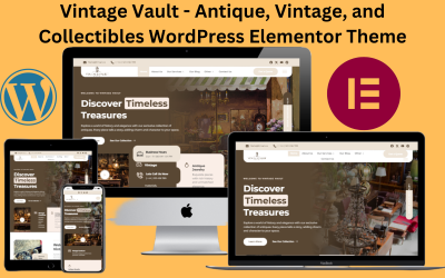 Vintage Vault - Antyki, zabytki i przedmioty kolekcjonerskie WordPress Elementor Theme