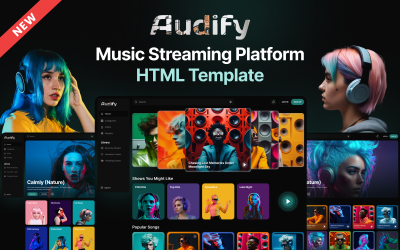 Audify - HTML-mall för strömmande musik online