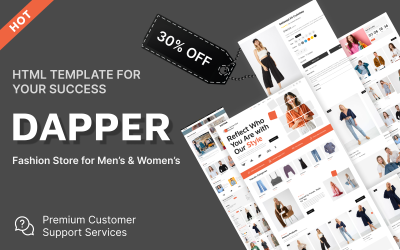 Dapper - Mode &amp;amp; Lifestyle E-Commerce HTML-sjabloon