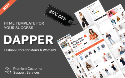 Dapper - Modèle HTML de commerce électronique de mode et de style de vie