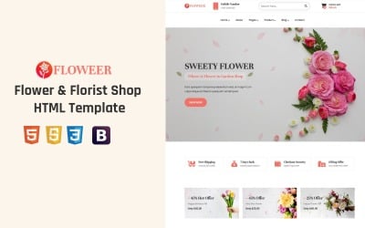 Floweer – HTML-шаблон магазину квітів і квітів