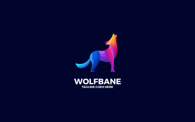 Барвистий градієнтний логотип Wolf Bane