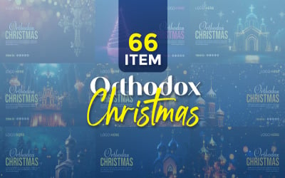 Orthodox Christmas Social Media Banner Poster Template