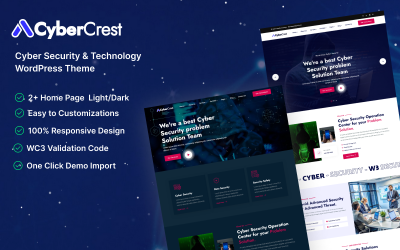 CyberCrest – Cyber Security &amp;amp; Technology WordPress Theme