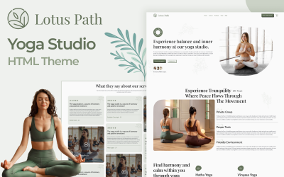 Lotus Path - Modello di sito Web HTML per studio di yoga e fitness