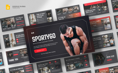 Sportygo - Gym &amp;amp; Sport Google Slides-sjabloon