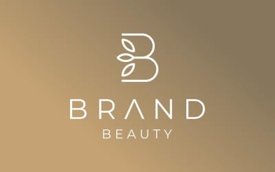 Letter B Beauty Luxury Flower Logo