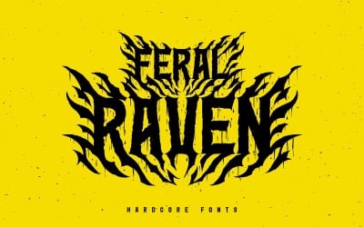 Feral Raven — Hardcore betűtípus