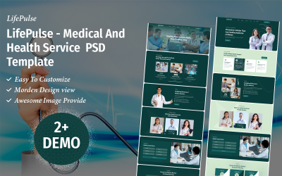 LifePluse- Medical And Hospital Service PSD Template