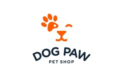 Dog Puppy Pet Paw Animal Logo