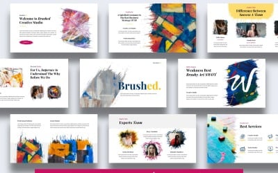 Brush Stroke PowerPoint Presentation Template