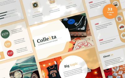 Modèles de présentation Google Slides sur les objets de collection