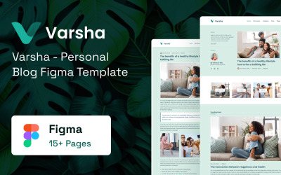 Varsha - Életmód személyes blog Figma sablon