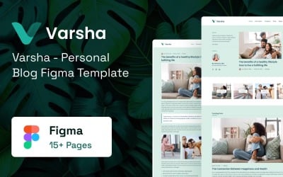 Varsha - Шаблон Figma для персонального блога о стиле жизни