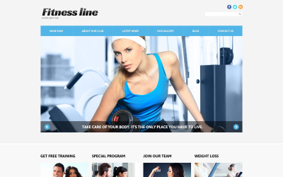 Modelo Joomla do Clube de Fitness para Lucros