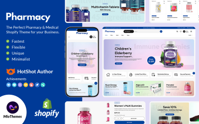 Apotek - Medicin och klinik Shopify 2.0-tema