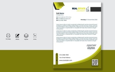 Letterhead Design Template for Official Letters - Product - 078