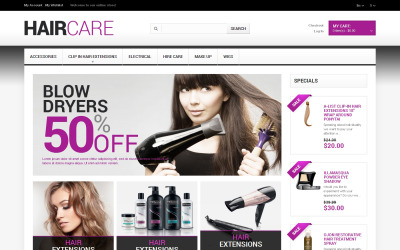 Hairdresser&#039;s Stuff Magento Theme