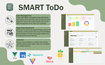 Aplikace Smart To DO – Správce úloh Vue.js – Typescript – Tailwind