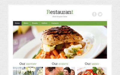 Modèle de site Web réactif de restaurant français