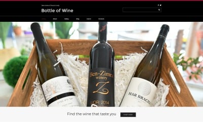 一瓶葡萄酒-葡萄酒优雅的Joomla模板
