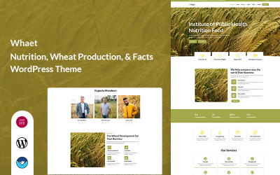 Whaet – WordPress-Theme zu Ernährung, Weizenproduktion und Fakten