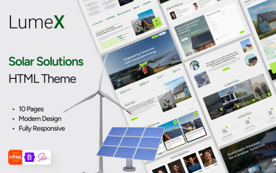 LumeX - Modelo HTML de Energia Solar e Renovável