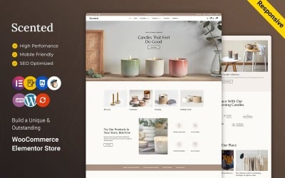 Scented - Velas e sabonetes artesanais e loja de artesanato WooCommerce Tema