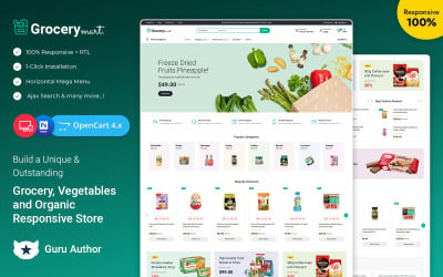 Grocery Mart - Grocery Vegetables and Organic Responsive Opencart Theme