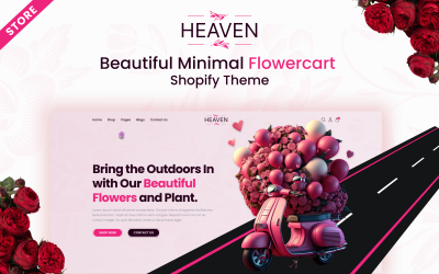 Heaven - Цветочный букет и бутик подарков Shopify Тема