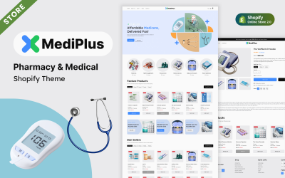 Mediplus - Obchod s léčivy a lékárnami Shopify Theme