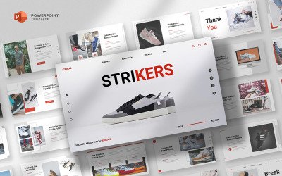 Strikers - Modèle PowerPoint Baskets et chaussures