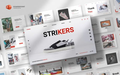 Strikers - Turnschuhe und Schuhe Powerpoint-Vorlage