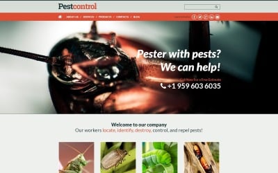 Pest Control Responsive Joomla Template