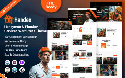 Handex - Handyman &amp;amp; Plumber Services WordPress Theme