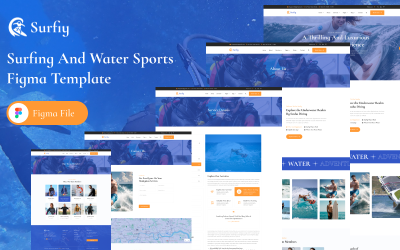 Surfiy; Surfing and Water Sports Figma Template