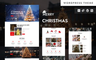 Merry - Рождественские подарки и праздники WordPress Elementor тема