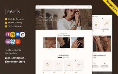 Jewels - Thème réactif Elementor WooCommerce pour bijouterie et magasin de pierres précieuses