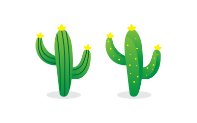 Cactus plants Icon design Logo template vector v.10