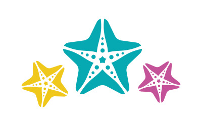 Sea Star fish icon Logo Template vector illustration design v.1