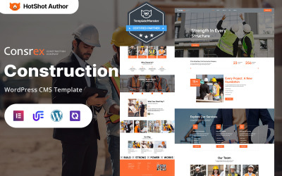 Consrex - Bygg, industri och entreprenör WordPress Responsive Theme