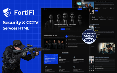 FortiFi - Modello di sito Web HTML5 per servizi di sicurezza