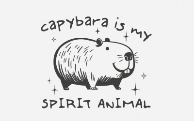 Capybara Spirit Animal PNG, Capybara Lover, Capybara Gift, Funny Quotes, Animal Lover, Sublimation