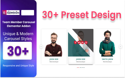 Elementor İçin Takım Üyesi Carousel WordPress Eklentisi