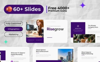 Rise Grow - PowerPoint sur le marketing numérique