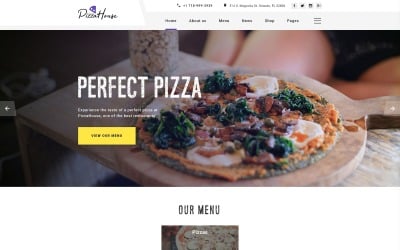 比萨屋多页HTML网站模板