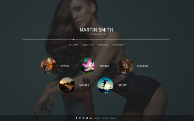 Plantilla web para portafolio de fotógrafos