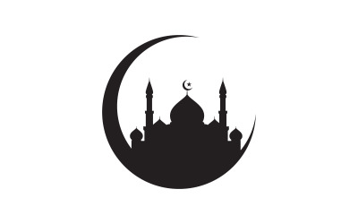 Design-Vorlage für die Illustration des Logos einer islamischen Moschee, v.20