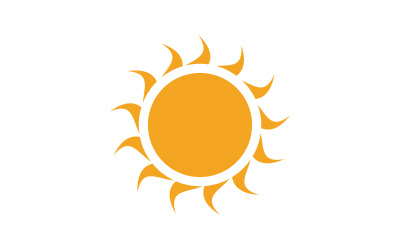 Sun illustration Icon Logo Template design v7.1